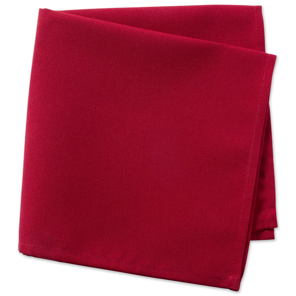 DII Red Polyester Napkin Set of 6