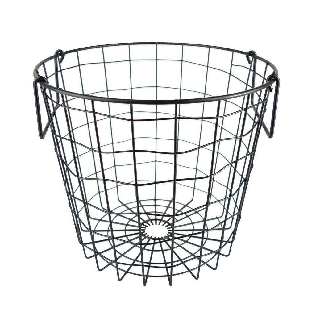 Metal Basket Black Round Small 12x12x10