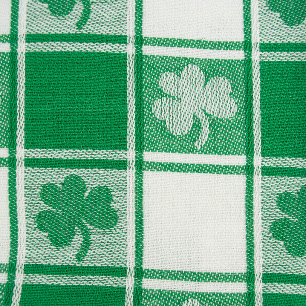 DII Shamrock Woven Check Tablecloth