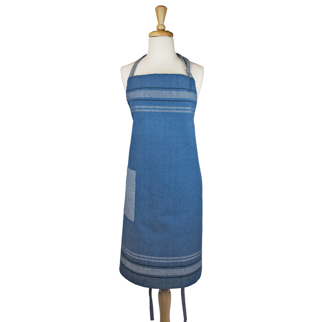 DII Blue Chambray French Stripe Chef Apron