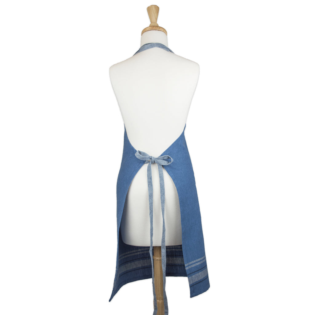 DII Blue Chambray French Stripe Chef Apron