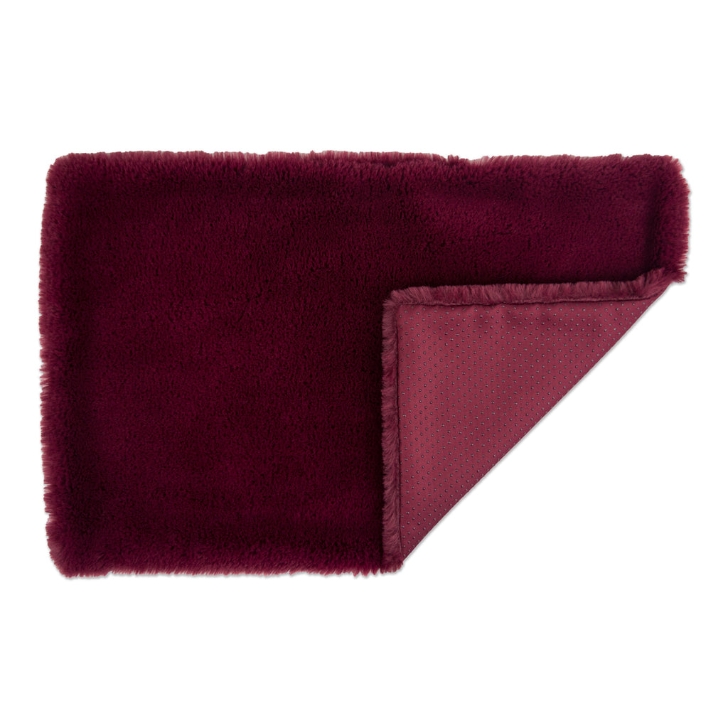 DII Cage Liner Faux Fur Cranberry XLg