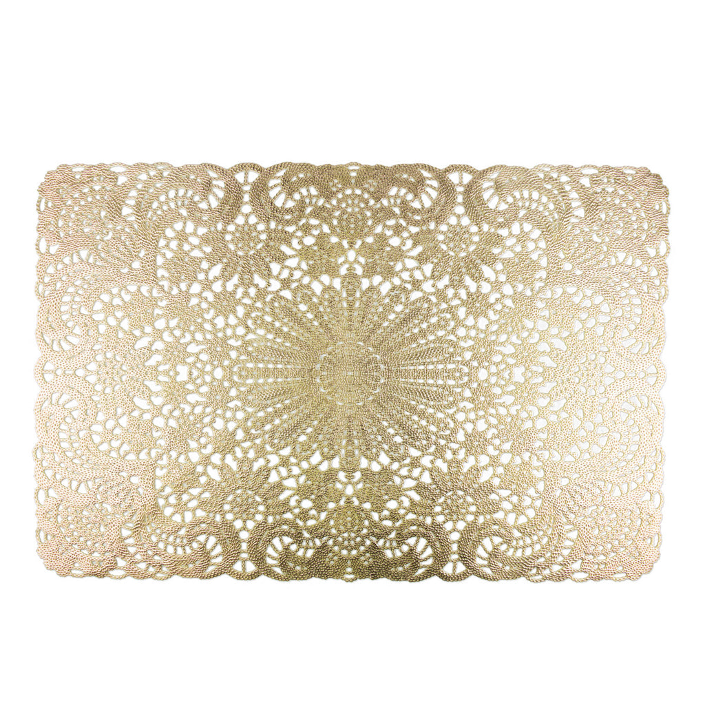 DII Gold Lace Pvc Placemat Set of 6