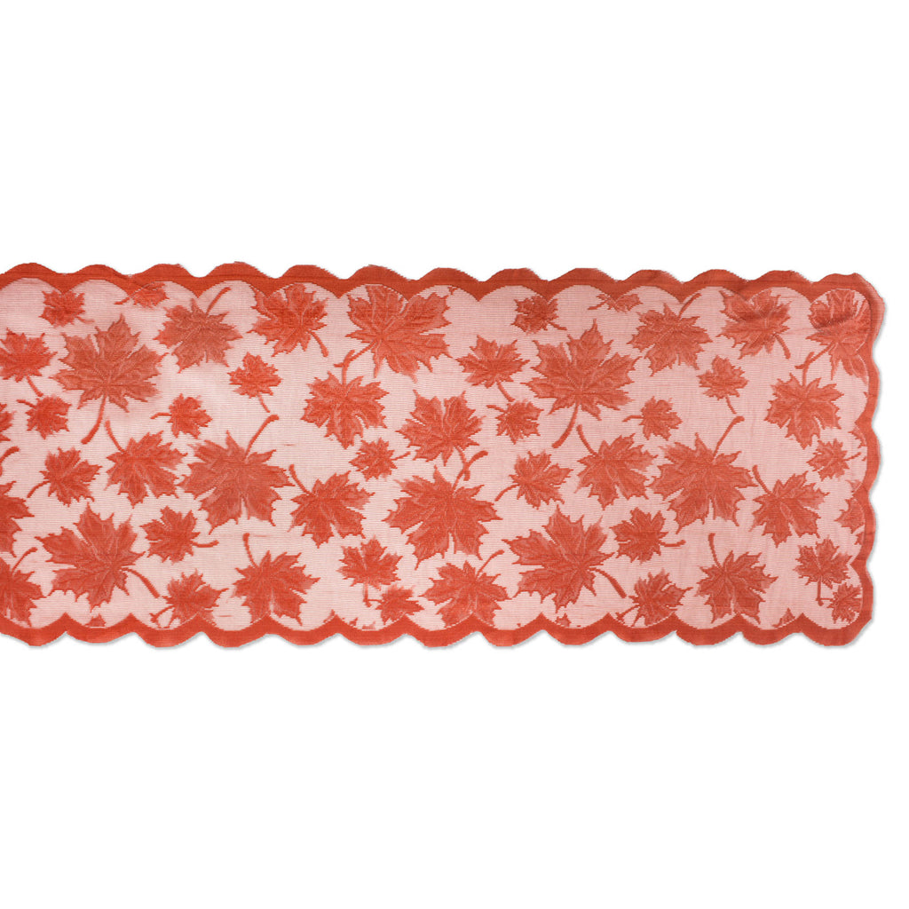 DII Spice Maple Leaf Lace Table Runner, 18x72"