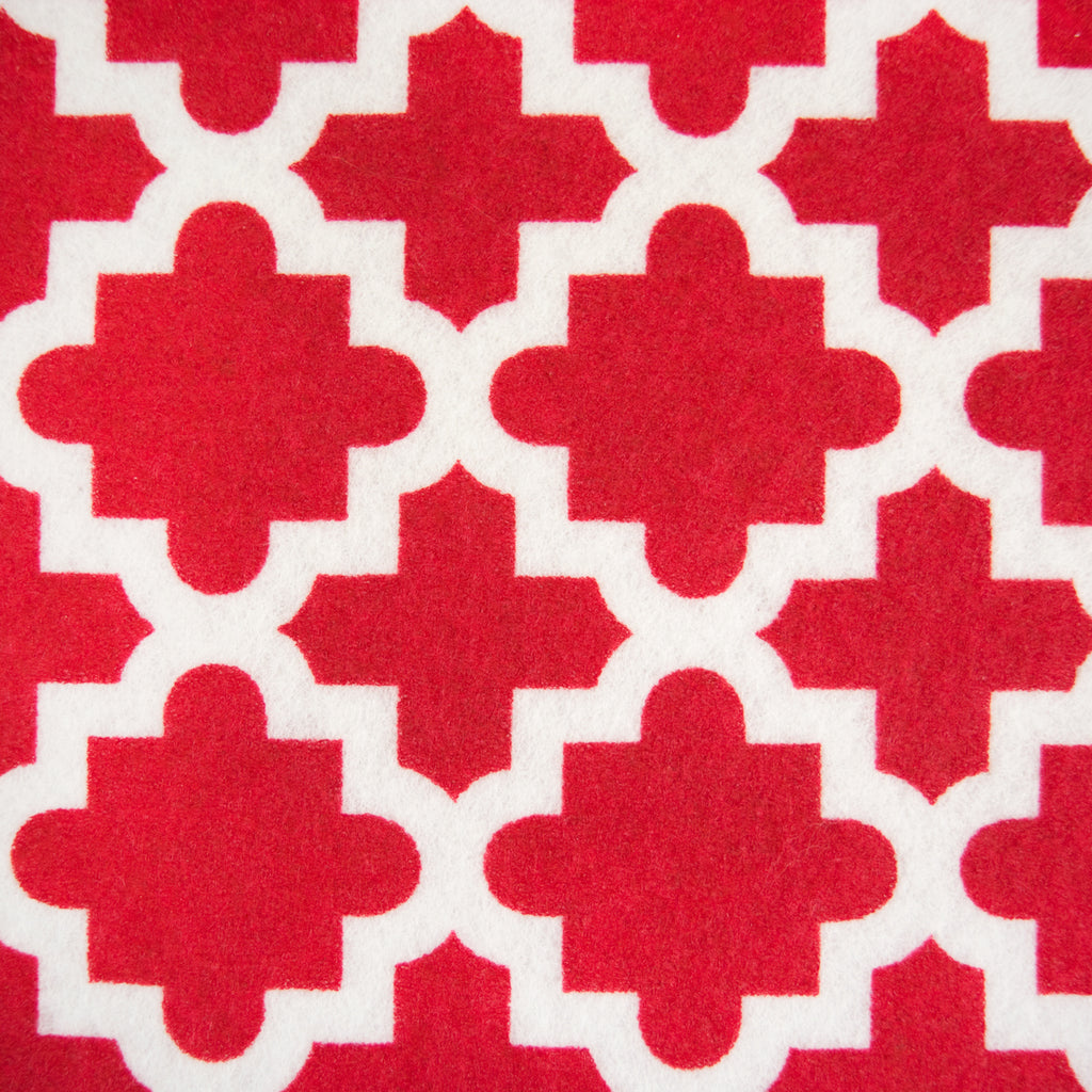 Tango Red Lattice Shelf Liner Set of 2
