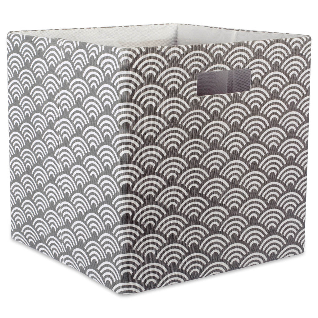 Polyester Cube Waves Gray Square 11x11x11