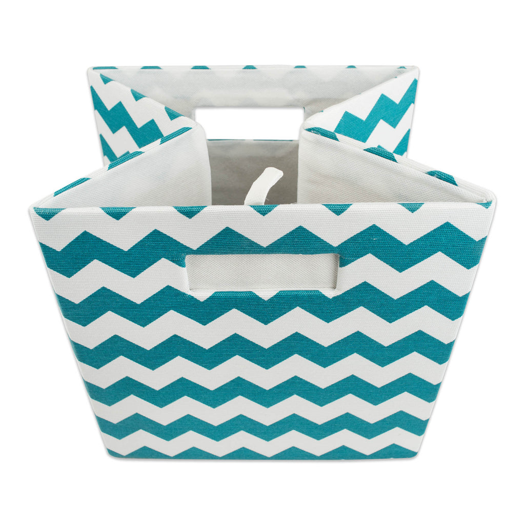 DII Polyester Cube Chevron Teal Square