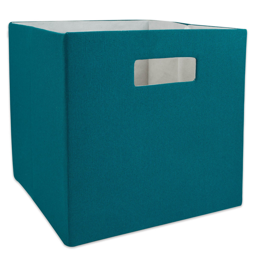 Polyester Cube Solid Teal Square 11x11x11