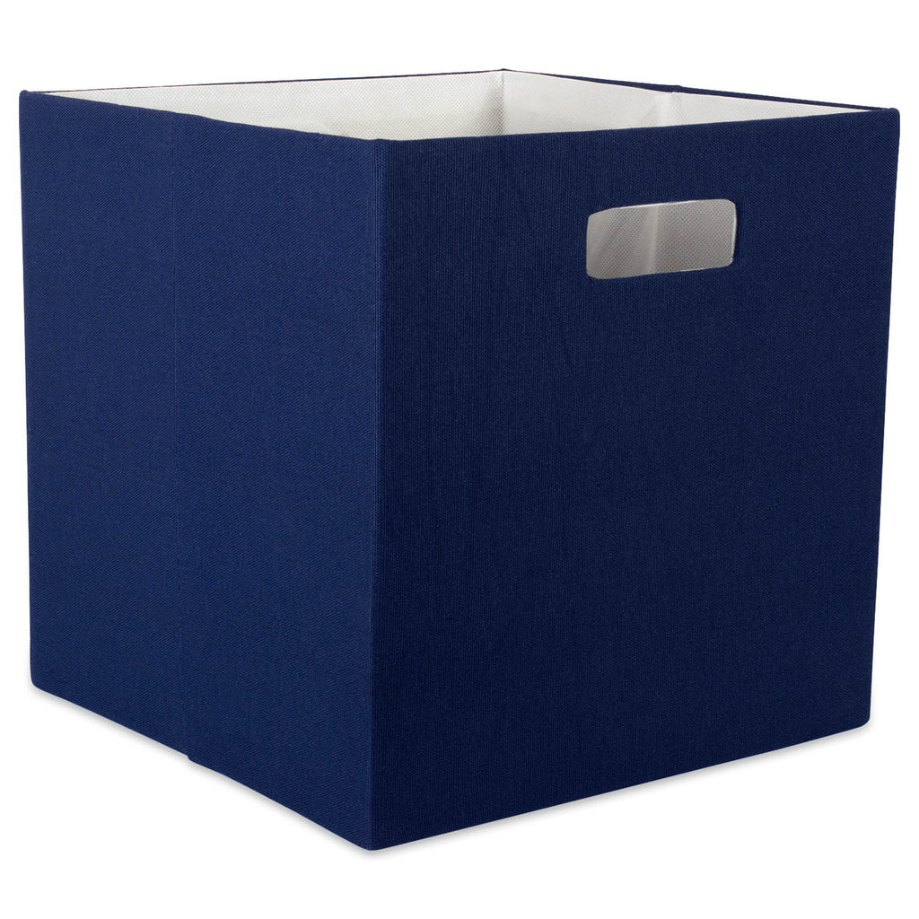 Polyester Cube Solid Nautical Blue Square 11x11x11