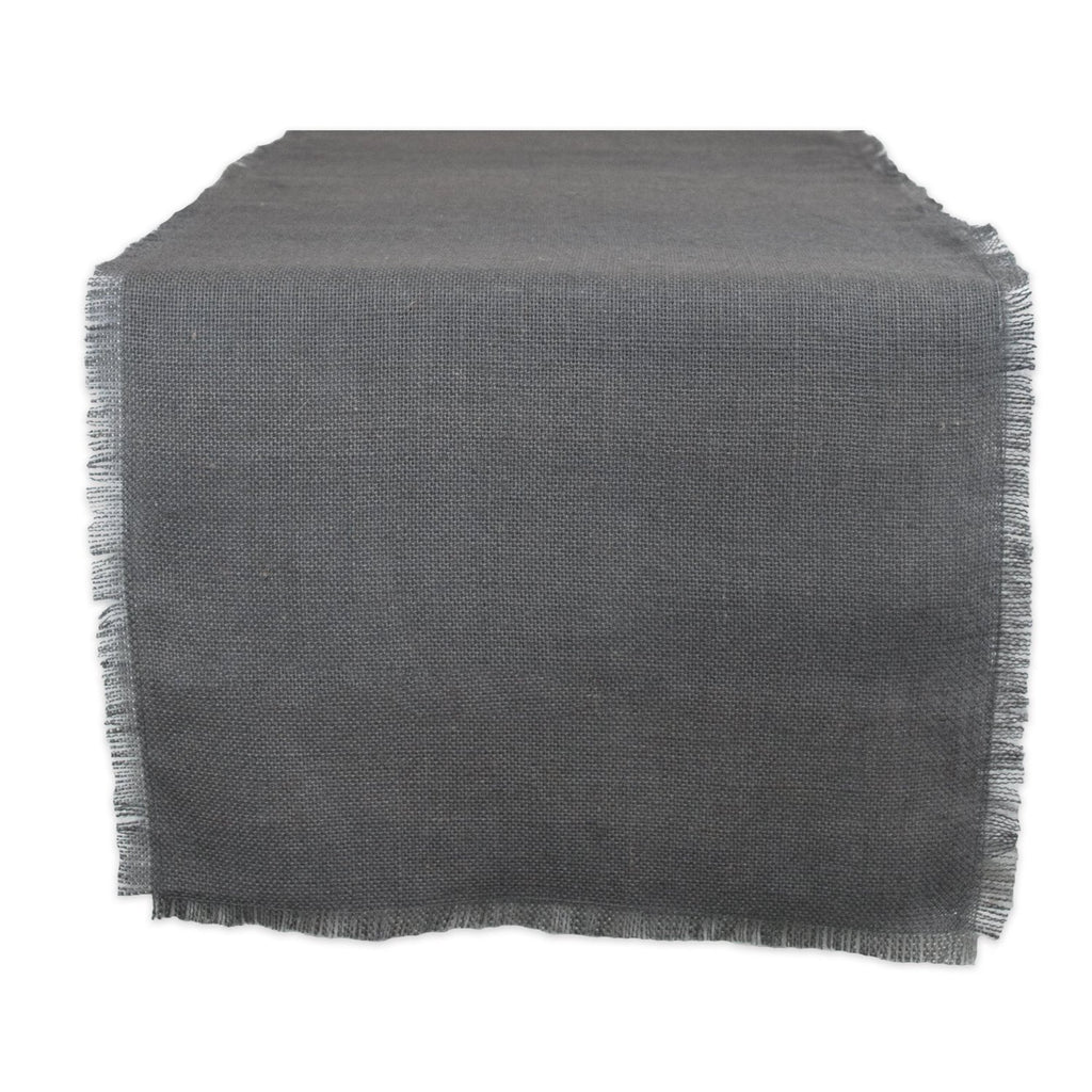 Gray Jute Table Runner 15x74