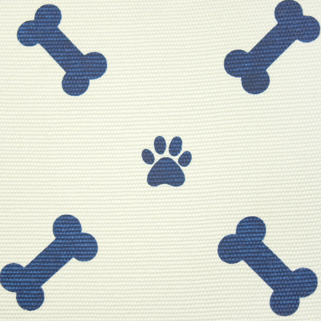 DII Polyester Bin Paw/Bone Nautical Blue Rectangle Small