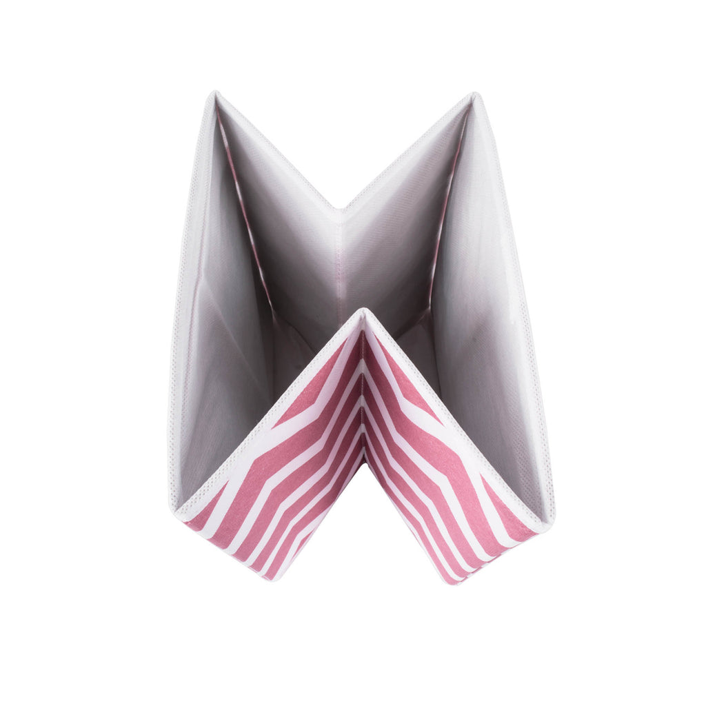 DII Nonwoven Polyester Cube Chevron Rose Square Set of 2