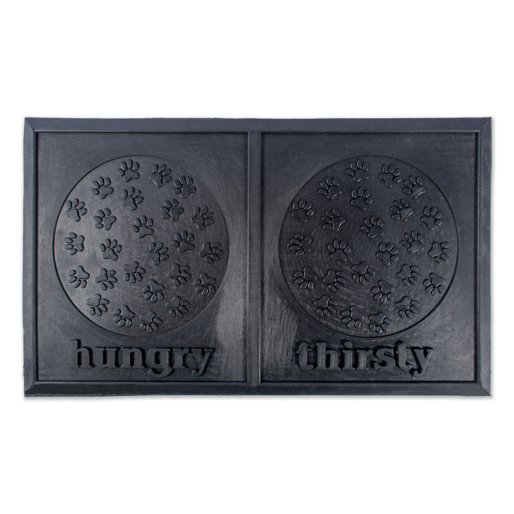 Hungry / Thirsty Rubber Pet Mat 10x17.5