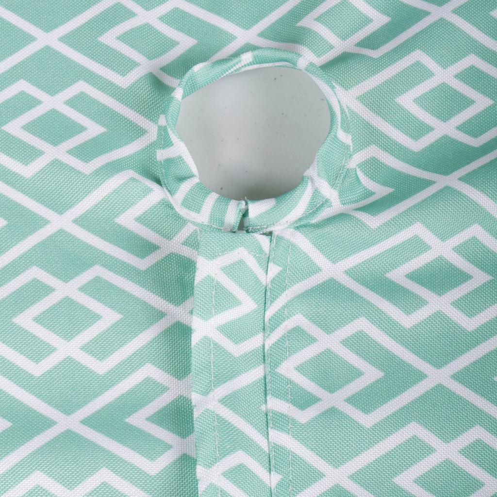 Aqua Diamond Outdoor Tablecloth With Zipper