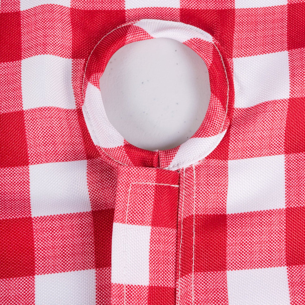 DII Red Check Outdoor Tablecloth With Zipper