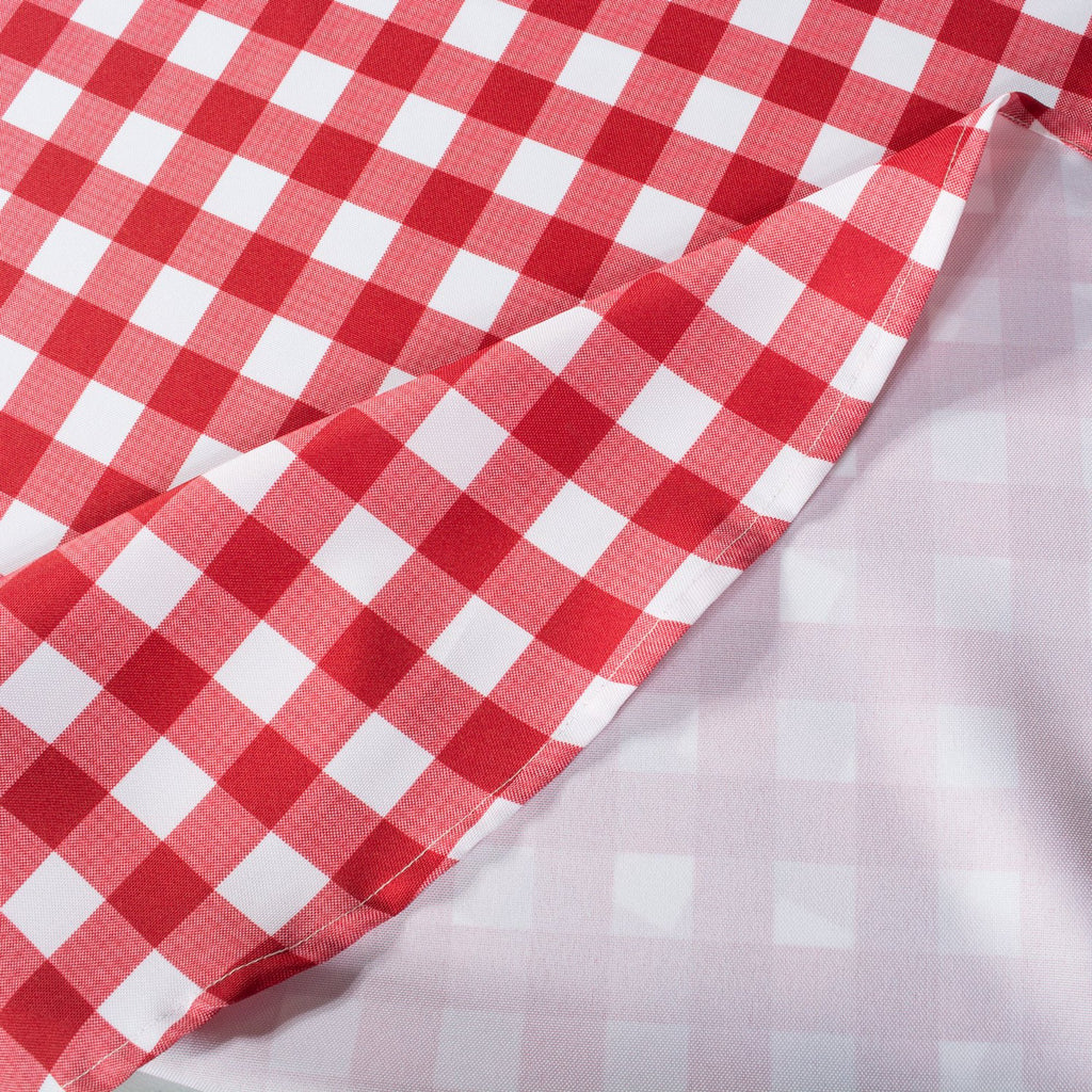 Red Check Outdoor Tablecloth