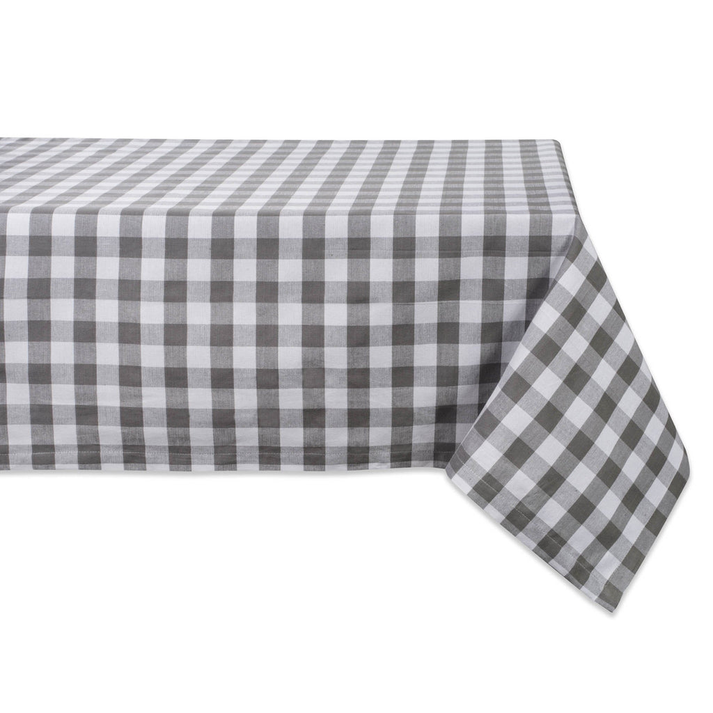 Gray/White Checkers Tablecloth 52x52