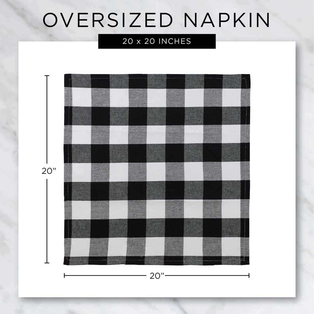 Gray/White Checkers Napkin Set of 6