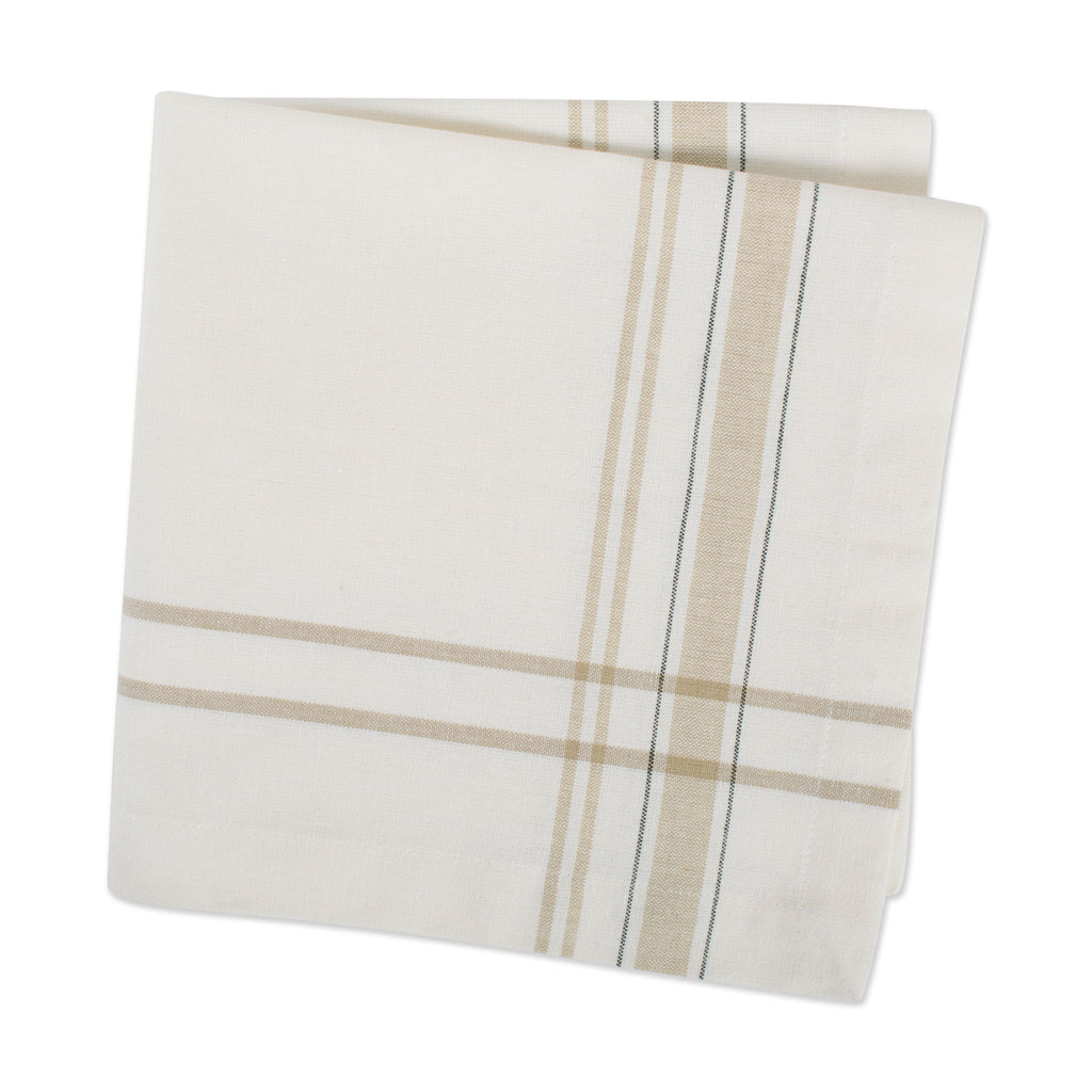 DII White Chambray French Stripe Napkin Set of 6