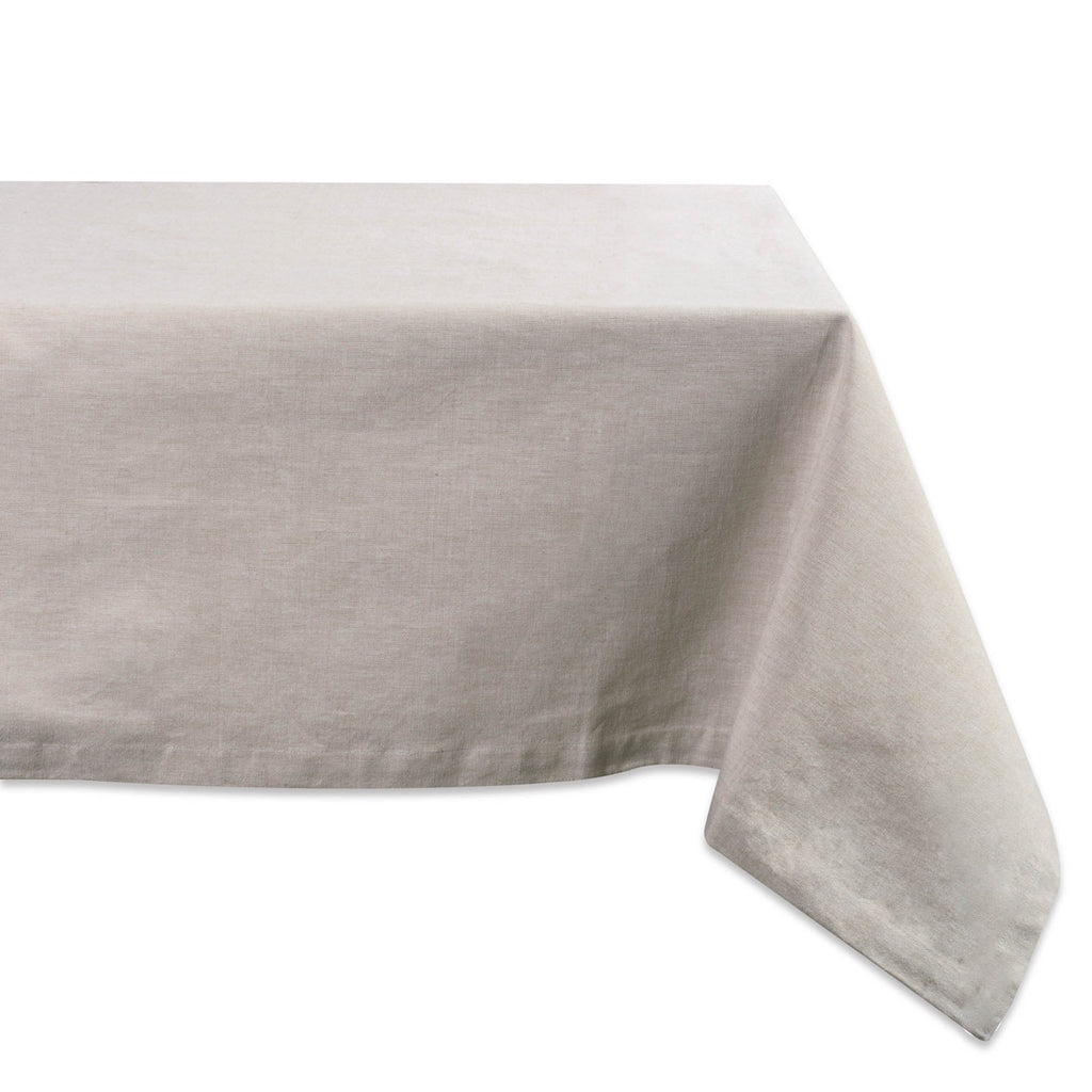 Natural Solid Chambray Tablecloth 60x104