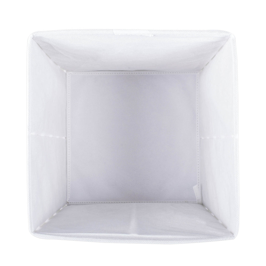 Lattice Gray Square  Nonwoven Polyester Cube Set of 2