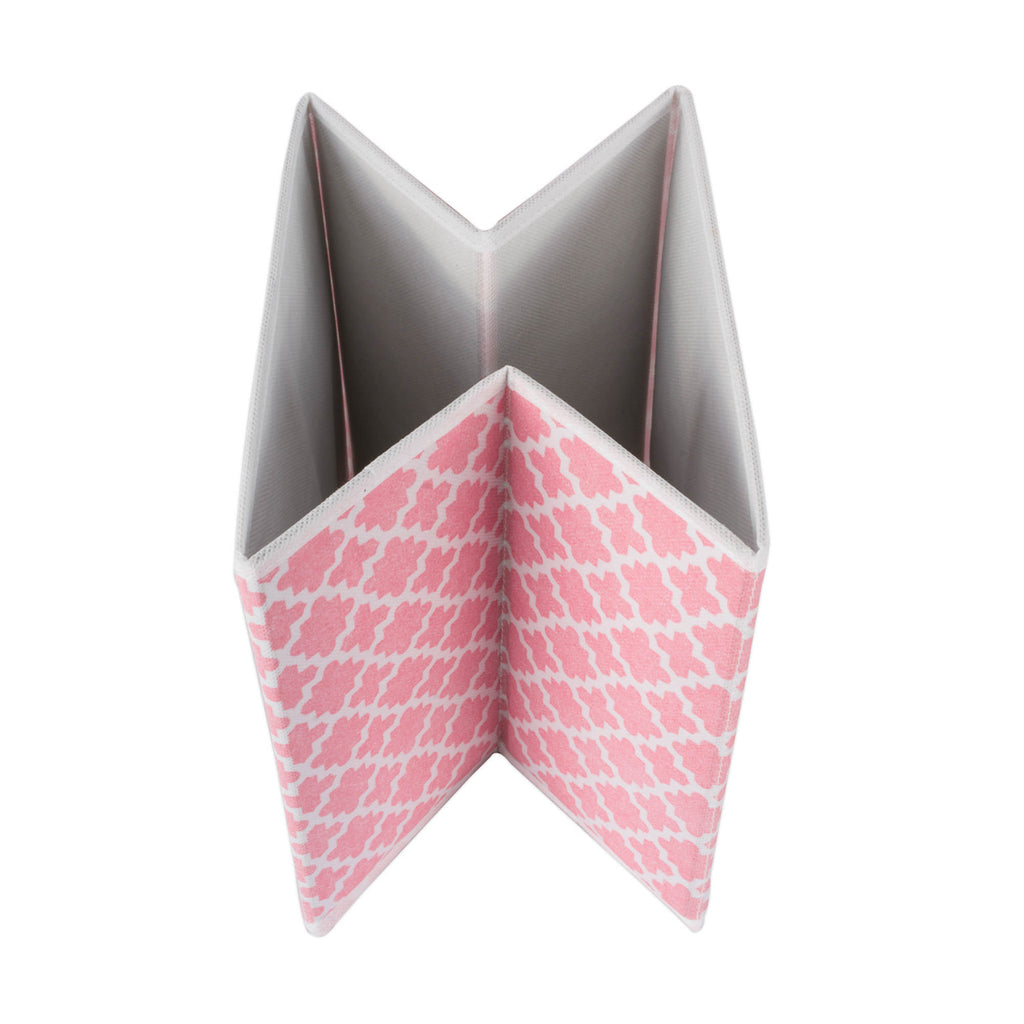 DII Nonwoven Polyester Cube Lattice Pink Sorbet Square Set of 2