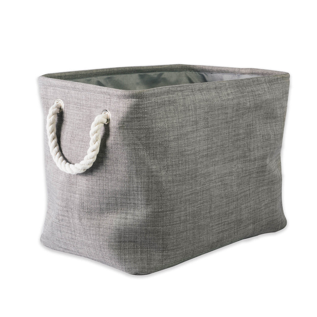 Polyester Bin Variegated Gray Rectangle Large 17.5x12x15