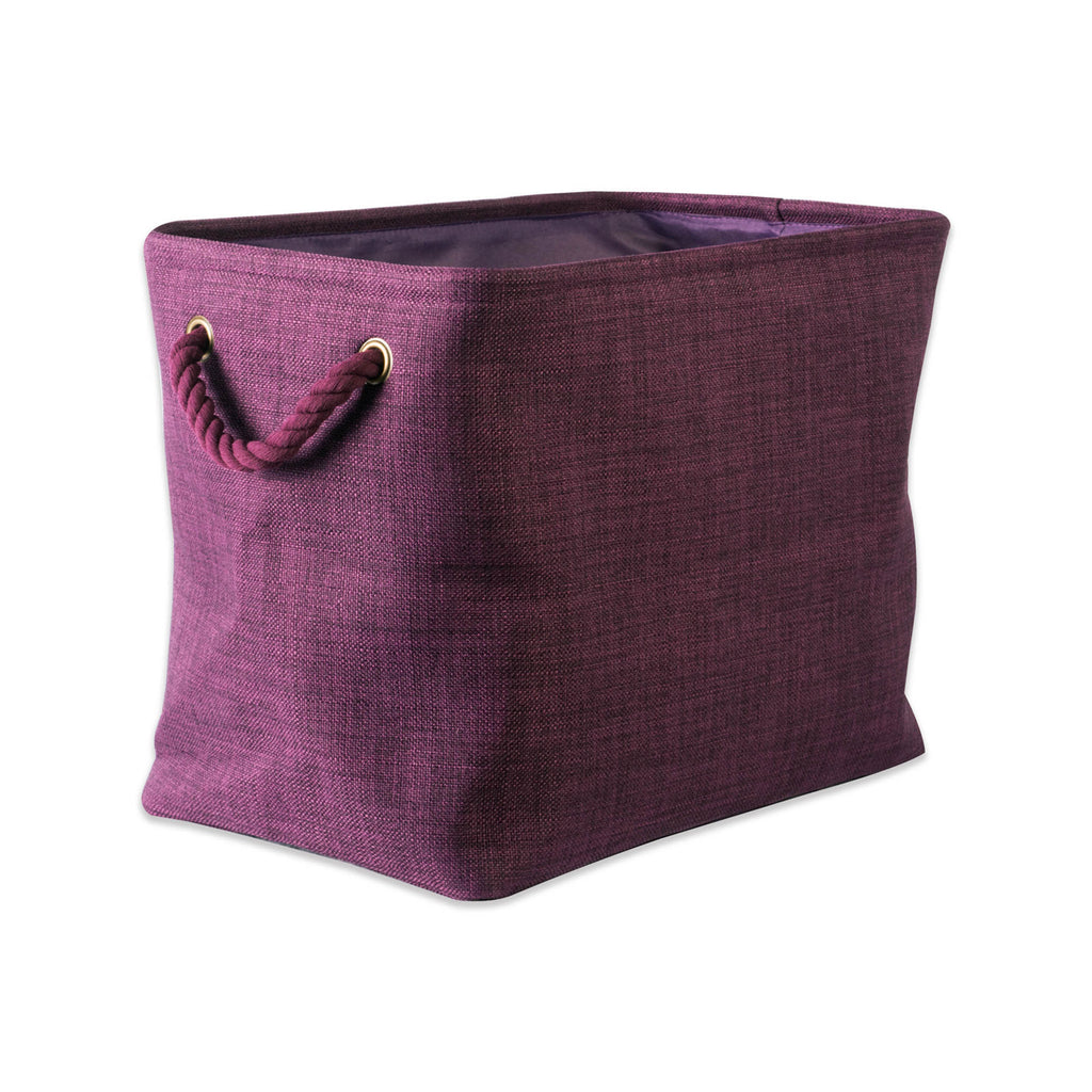 Polyester Bin Variegated Eggplant Rectangle Large 17.5x12x15