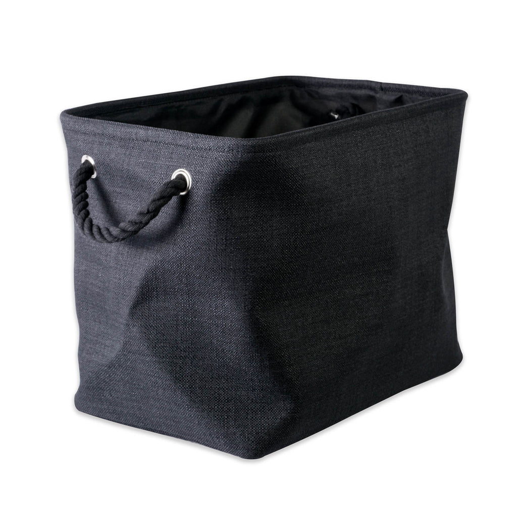 Polyester Bin Variegated Black Rectangle Small 14x8x9