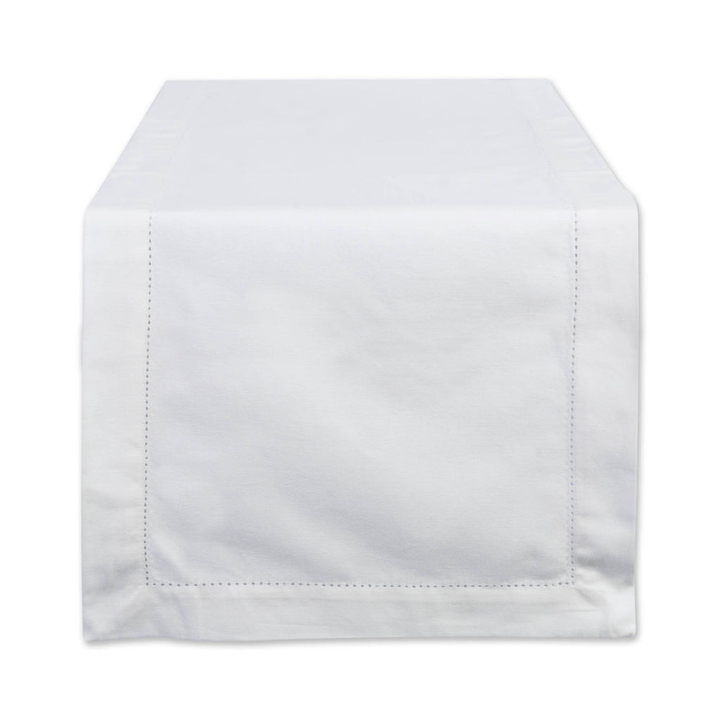 Off White Hemstitch Table Runner 14x108