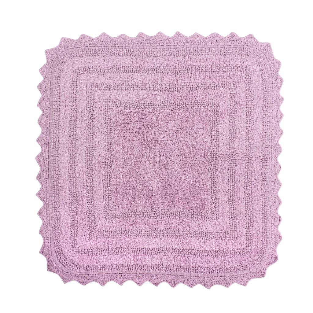 Mauve Square Crochet Bath Mat
