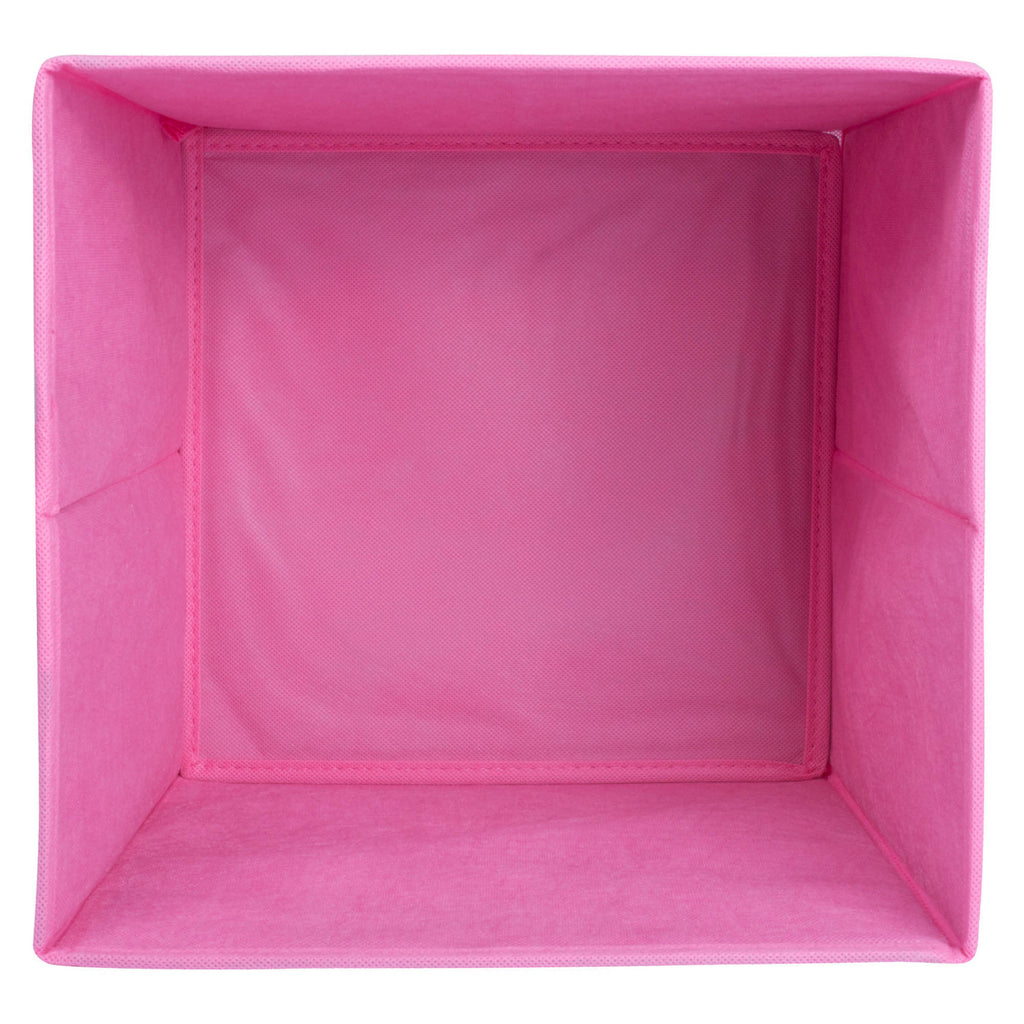DII Nonwoven Polypropylene Cube Solid Pink Square Set of 4