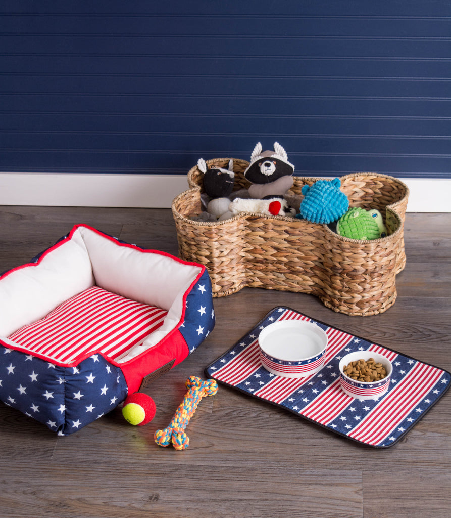 Stars & Stripes Rectangle Pet Bed Small