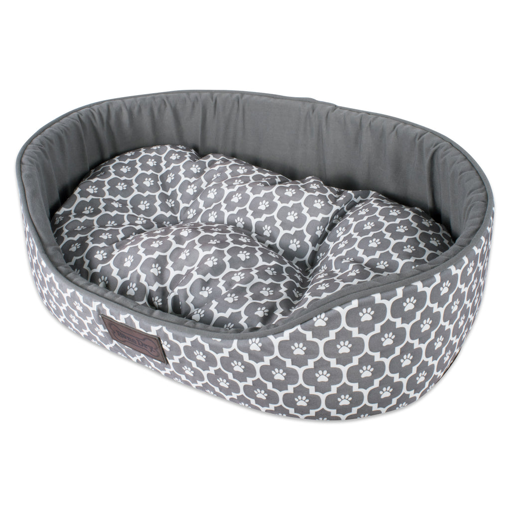 DII Pet Bed Oval Lattice Gray Small