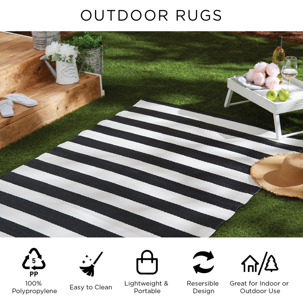 Aqua Lattice Outdoor Rug