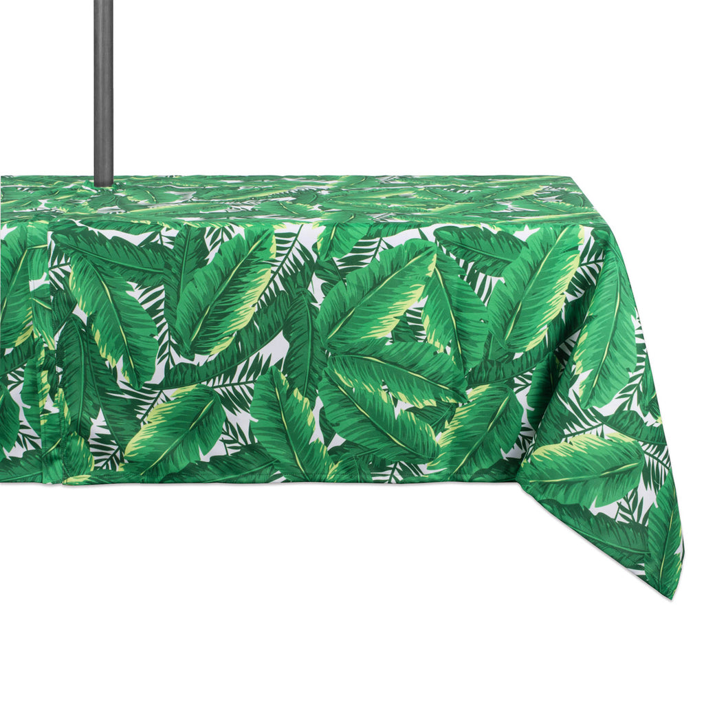 Banana Leaf Outdoor Tablecloth With Zipper