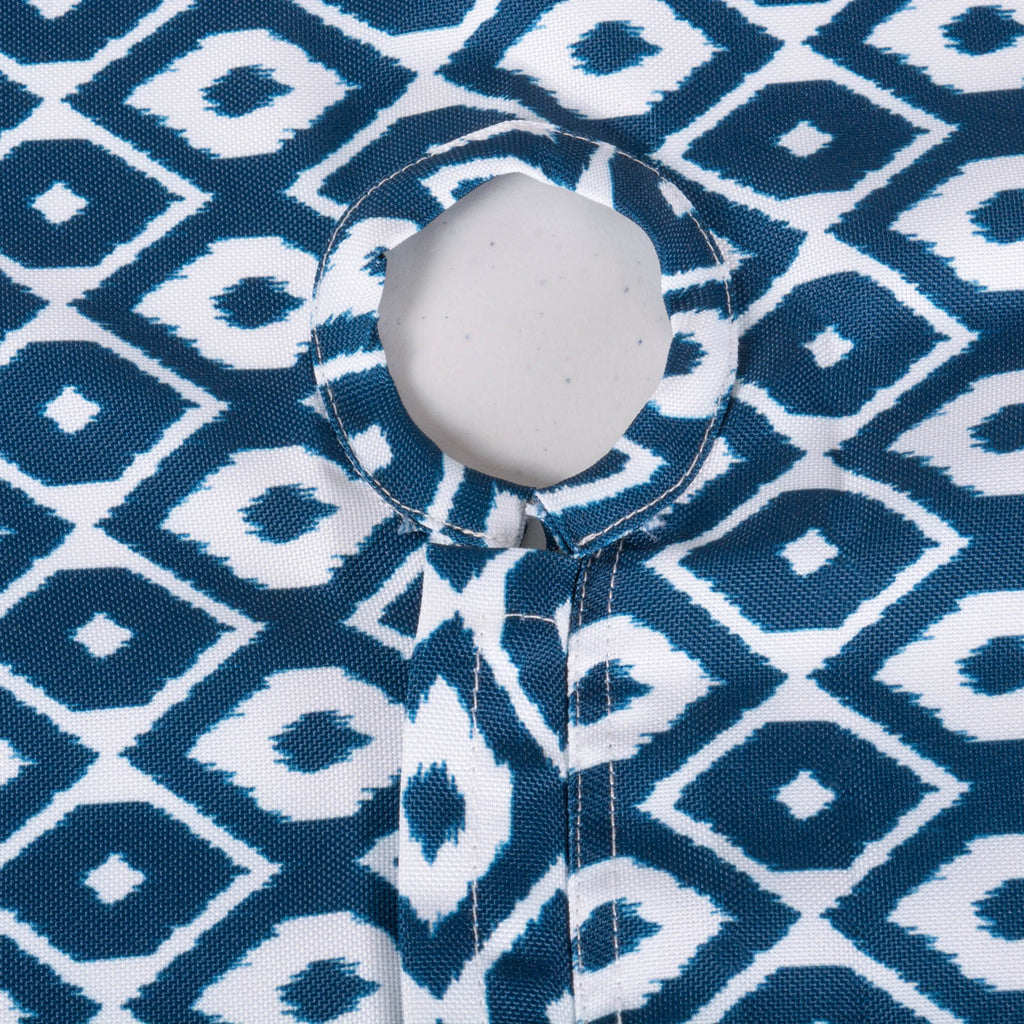 DII Blue Ikat Outdoor Tablecloth With Zipper