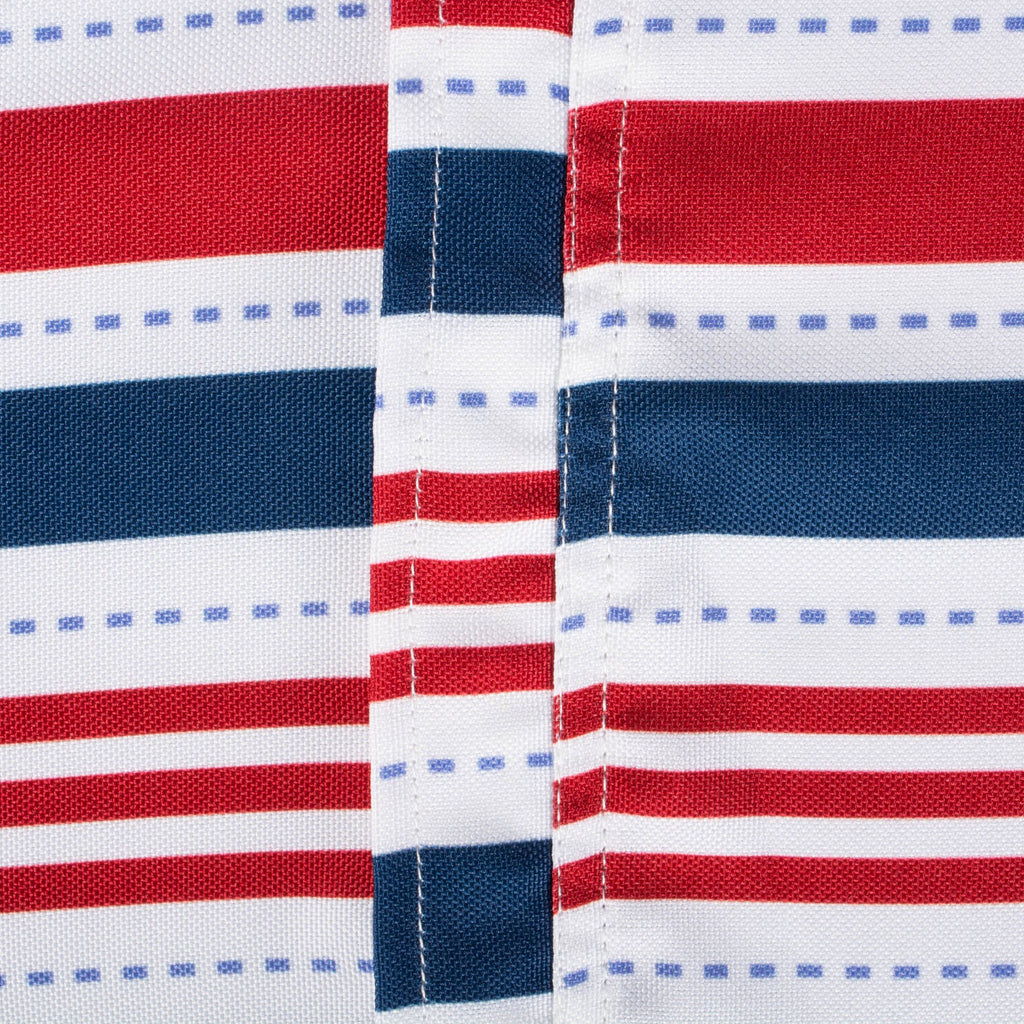 Patriotic Stripe Outdoor Tablecloth With Zipper