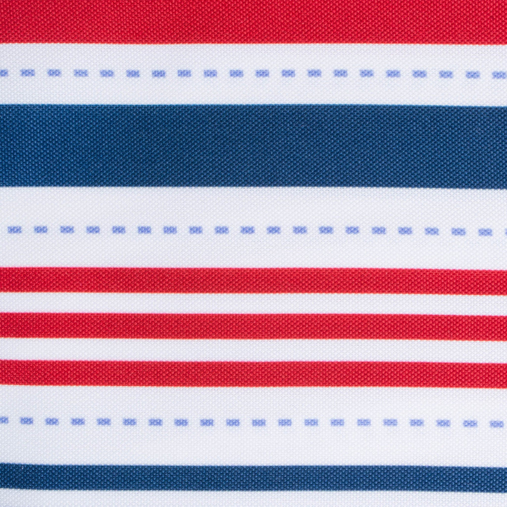 Patriotic Stripe Outdoor Tablecloth With Zipper