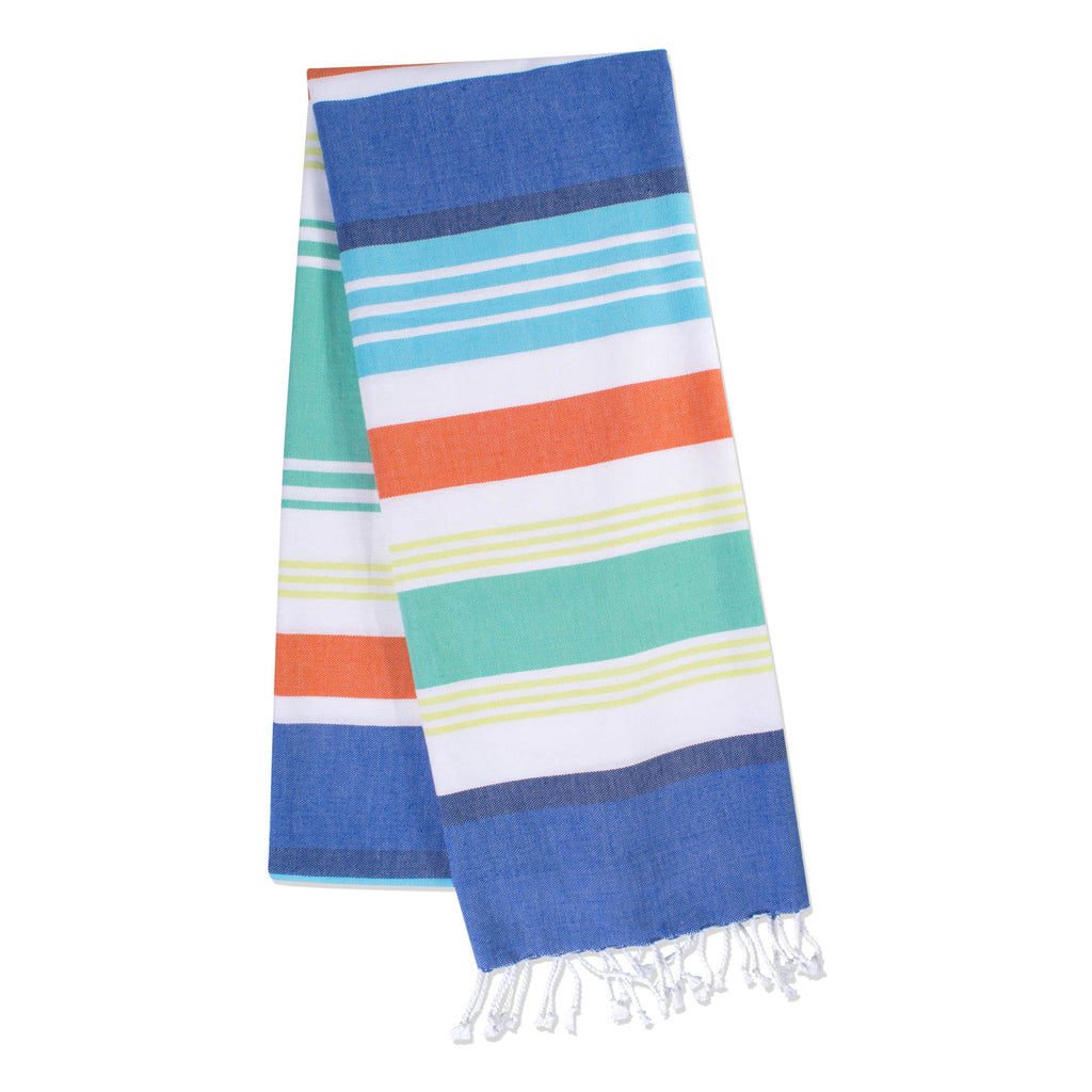 Fouta Towel Blue Beachy Stripe