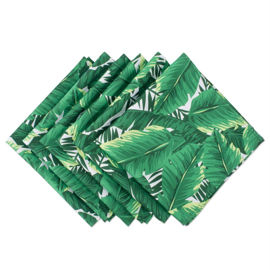 Banana Leaf Print Outdoor Napkin Set/6