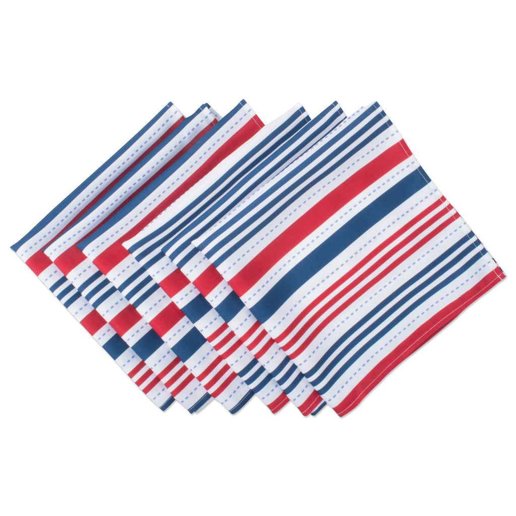 Patriotic Stripe Outdoor Napkin Set/6