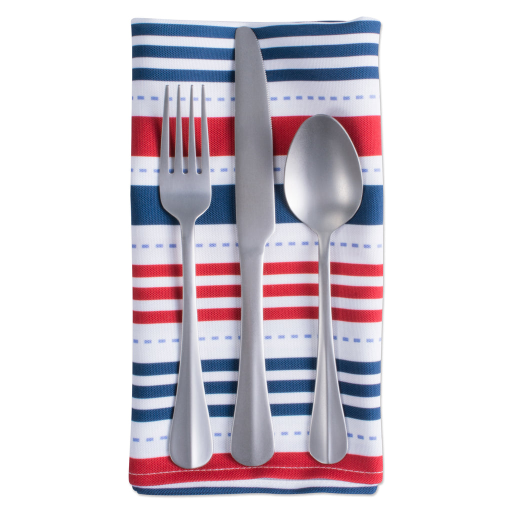 Patriotic Stripe Outdoor Napkin Set of 6