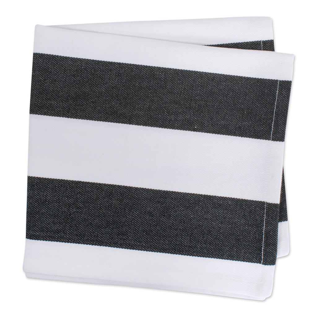 Black/White Dobby Stripe Napkin Set of 6