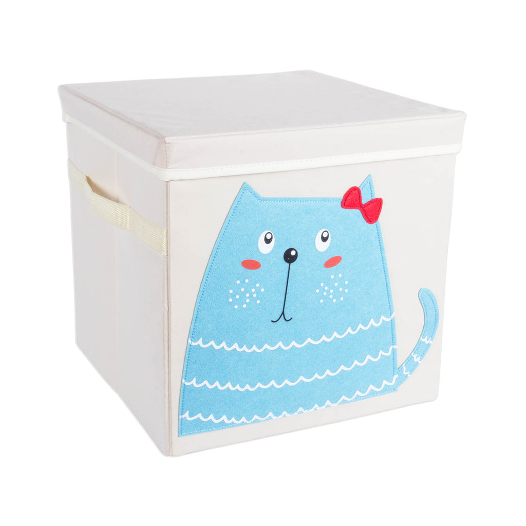 Polyester Kid Fts Cube Kitty Square With Lid 13x13x13