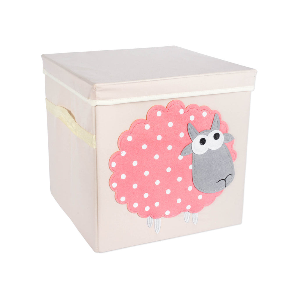 Polyester Kid Fts Cube Sheep Square With Lid 13x13x13
