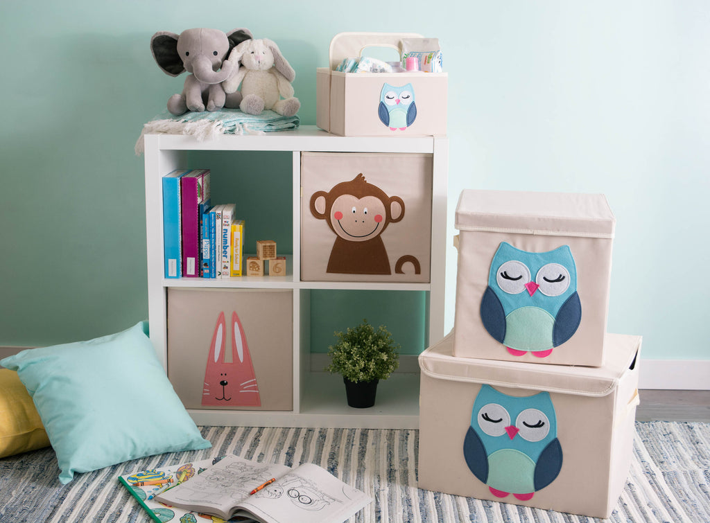 DII Polyester Kid Fts Owl Toy Chest With Lid