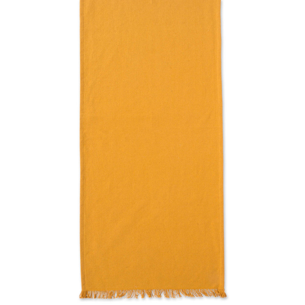 DII Solid Pumpkin Spice Heavyweight Fringed Table Runner