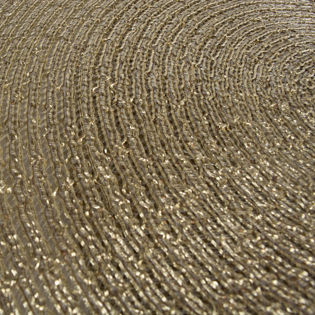 DII Metallic Gold Round Polypropylene Woven Placemat Set of 4