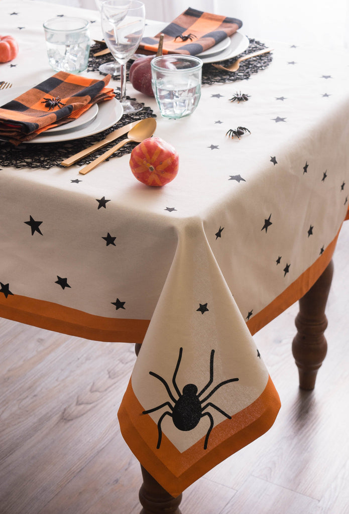 Black Stars Print Tablecloth